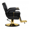 Barberarstol HAIR SYSTEM NEW YORK GOLD svart