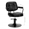 Frisörstol Hair System Tru Noir svart