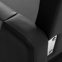 Frisörstol Hair System Duplex Noir svart + fotstöd