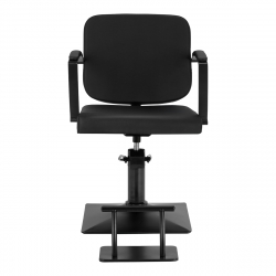 Frisörstol Hair System Edge Noir svart + fotstöd