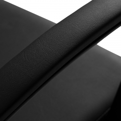 Frisörstol Hair System Edge Noir svart + fotstöd