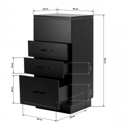 Lådhurts Gabbiano 2027B svart för skönhetssalonger