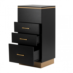 Lådhurts Gabbiano 2027G svart / guld för skönhetssalonger