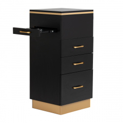 Lådhurts Gabbiano 2027G svart / guld för skönhetssalonger