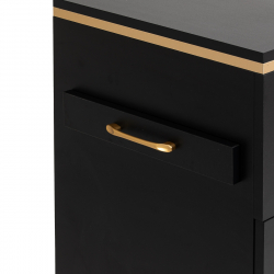 Lådhurts Gabbiano 2027G svart / guld för skönhetssalonger