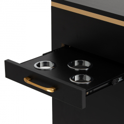 Lådhurts Gabbiano 2027G svart / guld för skönhetssalonger