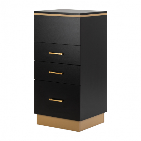 Lådhurts Gabbiano 2027G svart / guld för skönhetssalonger