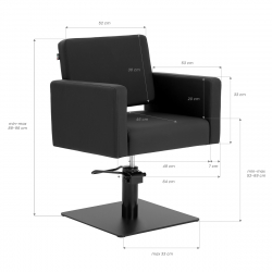 Frisörstol Gabbiano Vitoria svart