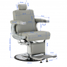 Barberarstol GABBIANO VISIONERIO grå