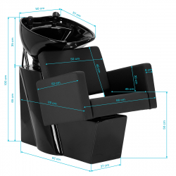 Schamponeringsstol GABBIANO Vitoria svart