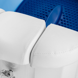 Fotbad Azzurro med vibrationsmassage + vit rullvagn