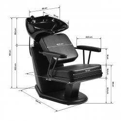 Schamponeringsstol GABBIANO MADRID svart