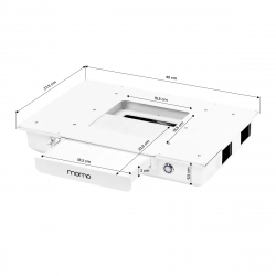 Manikyrbord G031 vit med dammutsug Momo J02 med kassettefilter