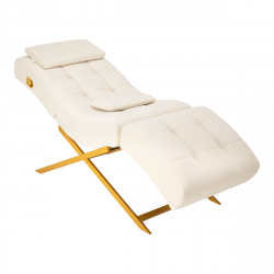 Behandlingsstol SILLON UMBRA Velour vit (ögonfransar / ögonbryn)