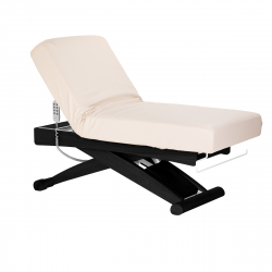 Elektrisk behandlingssäng / massagesäng SPA SILLON SIESTA beige / svart trä, extra hög, 3-motor