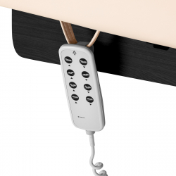 Elektrisk behandlingssäng / massagesäng SPA SILLON SIESTA beige / svart trä, extra hög, 3-motor