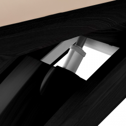 Elektrisk behandlingssäng / massagesäng SPA SILLON SIESTA beige / svart trä, extra hög, 3-motor