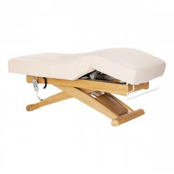 Elektrisk behandlingssäng / massagesäng SPA SILLON SIESTA beige / ljust trä, extra hög, 3-motor