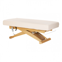Elektrisk behandlingssäng / massagesäng SPA SILLON SIESTA beige / ljust trä, extra hög, 3-motor