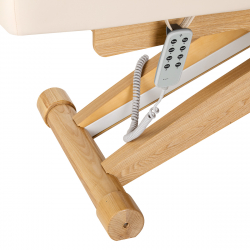 Elektrisk behandlingssäng / massagesäng SPA SILLON SIESTA beige / ljust trä, extra hög, 3-motor