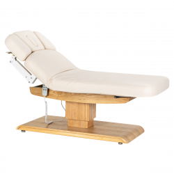 Elektrisk behandlingssäng / massagesäng SPA SILLON RELAX beige / ljust trä, 3-motor