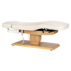 Elektrisk behandlingssäng / massagesäng SPA SILLON RELAX beige / ljust trä, 3-motor
