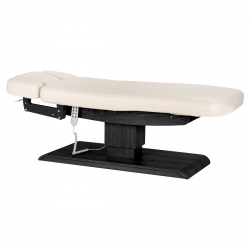 Elektrisk behandlingssäng / massagesäng SPA SILLON RELAX beige / svart trä, 3-motor