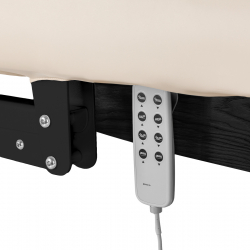 Elektrisk behandlingssäng / massagesäng SPA SILLON RELAX beige / svart trä, 3-motor