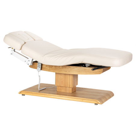 Elektrisk behandlingssäng / massagesäng SPA SILLON RELAX beige / ljust trä, 3-motor