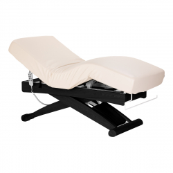 Elektrisk behandlingssäng / massagesäng SPA SILLON SIESTA beige / svart trä, extra hög, 3-motor
