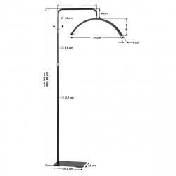 Arbetslampa / behandlingslampa GLOW MX6 Half Moon för ögonfransar svart