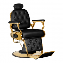 Barberarstol GABBIANO FRANCESCO GOLD svart