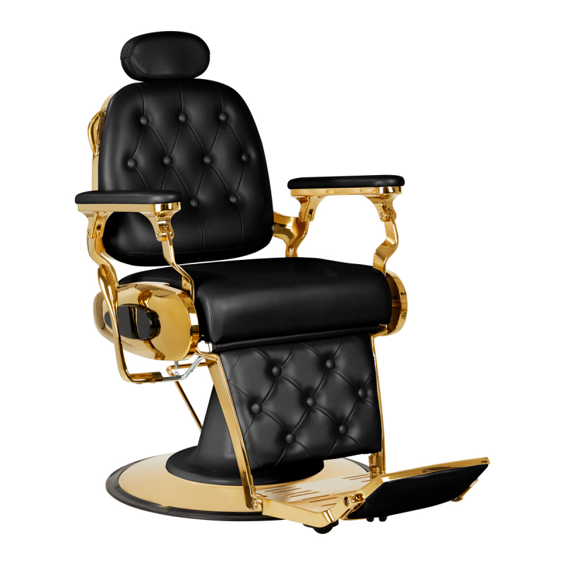 Barberarstol GABBIANO FRANCESCO GOLD svart