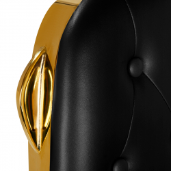 Barberarstol GABBIANO FRANCESCO GOLD svart