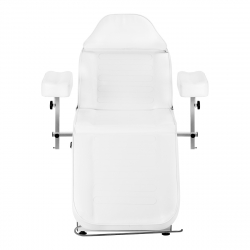 Behandlingssäng A 210DH med justerbar vagga, flexibla armstöd, vit