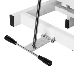 Behandlingssäng A 210DH med justerbar vagga, flexibla armstöd, vit