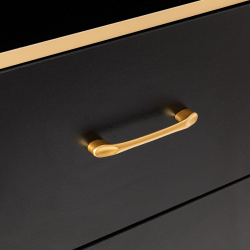 Frisörstation / Arbetsplats LABOR GABBIANO TOTEM svart / guld