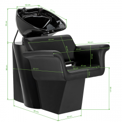 Schamponeringsstol GABBIANO LUCCA svart