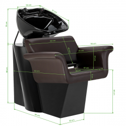 Schamponeringsstol GABBIANO LUCCA brun