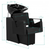 Schamponeringsstol Hair System Duplex Noir svart