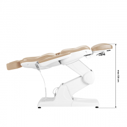 Elektrisk fotvårdsstol / behandlingsbänk AZZURRO 870S PEDI 3-motor beige / brun