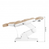 Elektrisk fotvårdsstol / behandlingsbänk AZZURRO 870S PEDI 3-motor beige / brun