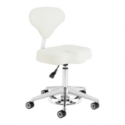 Sadelstol AZZURRO 156F BUMP-UP vit med ryggstöd