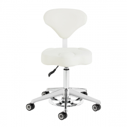 Sadelstol AZZURRO 156F BUMP-UP vit med ryggstöd