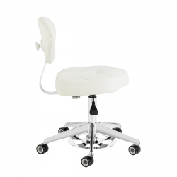 Sadelstol AZZURRO 156F BUMP-UP vit med ryggstöd