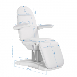 Elektrisk behandlingsbänk SILLON ECLIPSE vit 3-motor