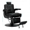 Barberarstol Hair System BM88066B svart