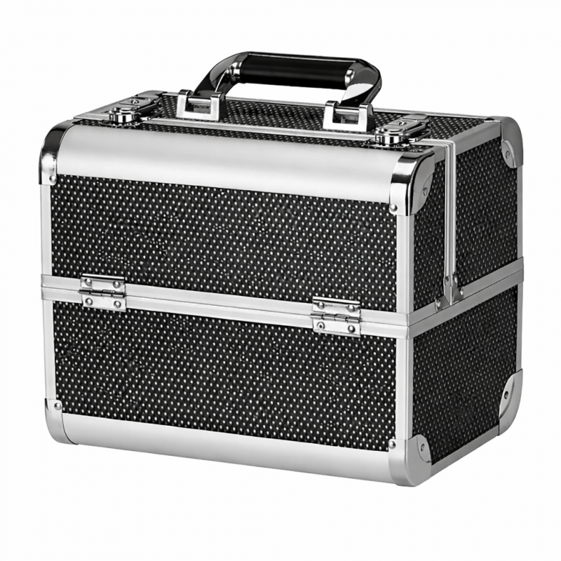 Kosmetikväska / sminkväska Black L i aluminium