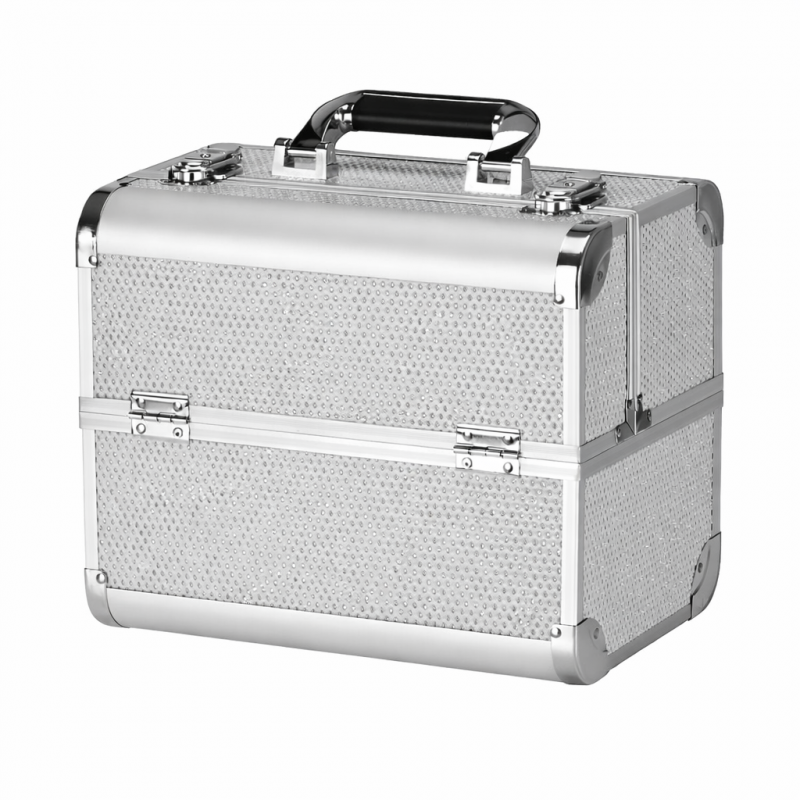 Kosmetikväska / sminkväska Silver L i aluminium