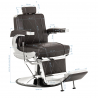 Barberarstol HAIR SYSTEM BM88066 brun
